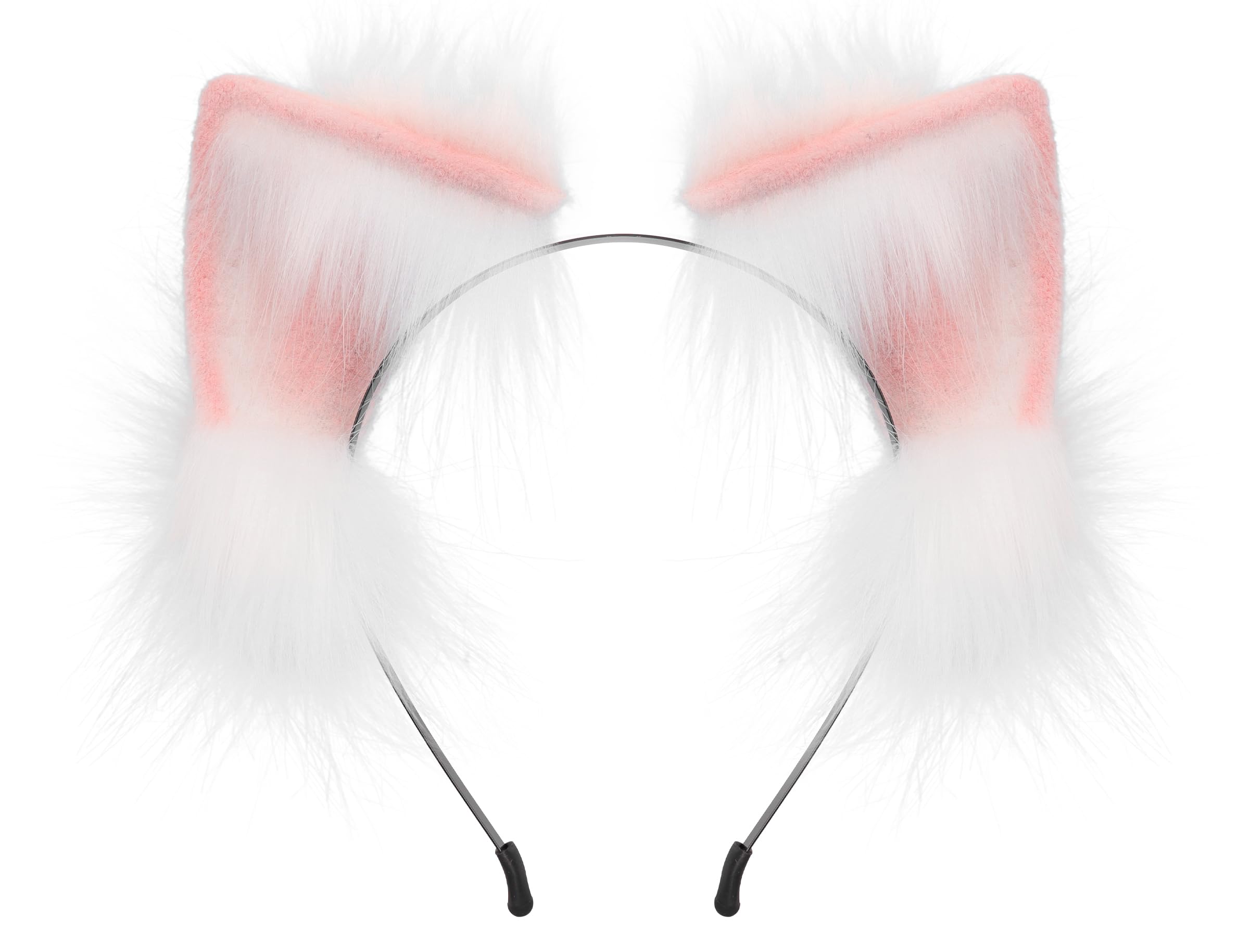 QinRuan Cat Fox Faux Fur Ears Headband Cute Halloween Fancy Dress Cosplay Handmade Animal Furry Ears Hair Hoop: Zz-pw