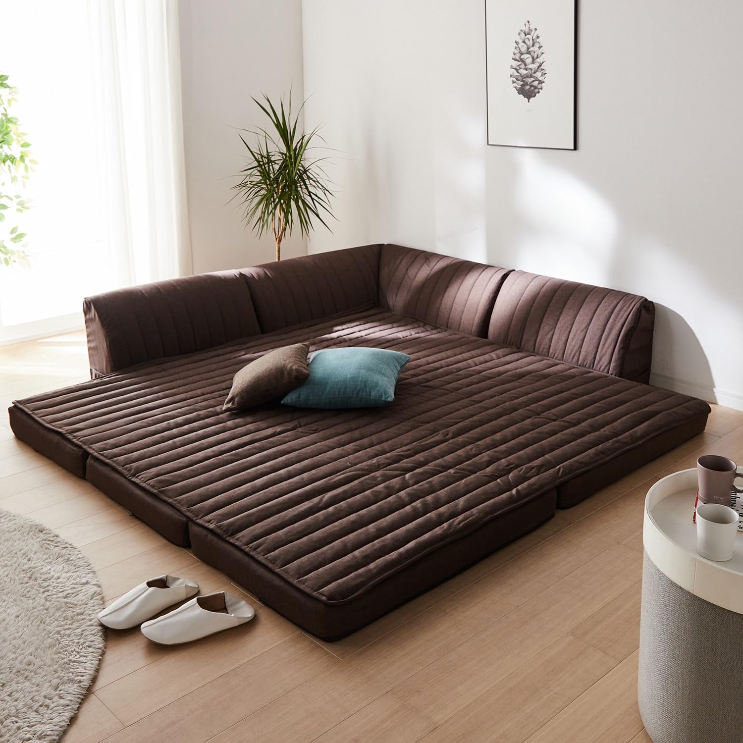 Amazon｜[ベルメゾン] フロアソファー グータラグ シングルコーナー