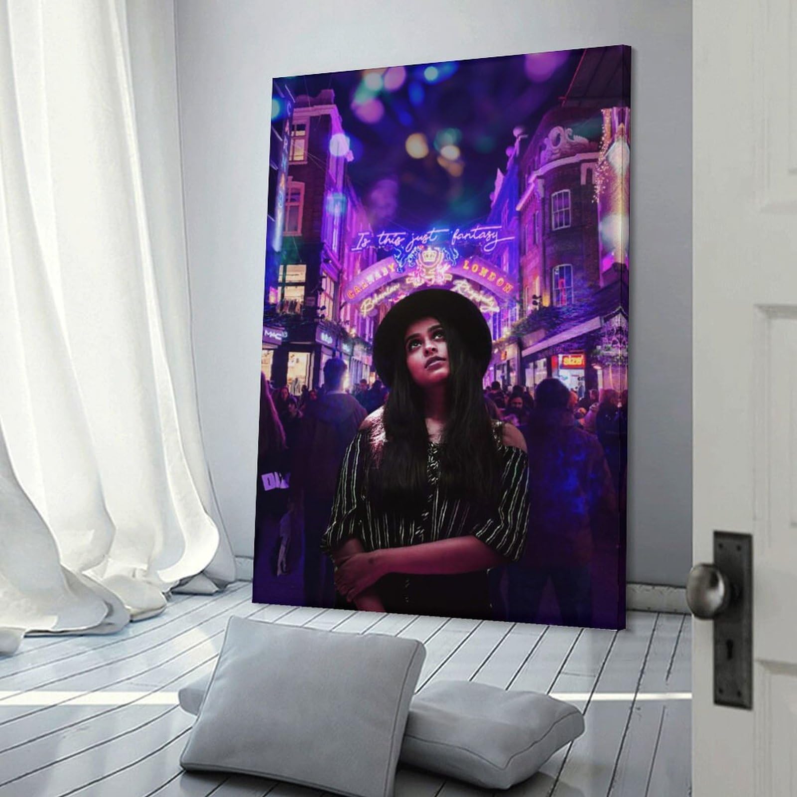 Junmoney Fantasy Girl Canvas Art Print, 20x30inch(50x75cm), for Wall Displays, Bedrooms Or Room Updates, Home Wall Art for Statement Displays