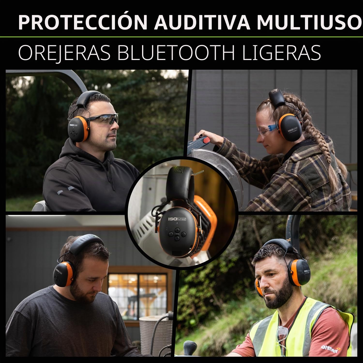 ISOtunes Orejeras Bluetooth Air Defender: confortables con EN352 protección auditiva inalámbrica con 40 horas de duración de la batería