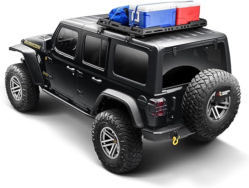 Miniatura 6 de Rugged Ridge Soporte de techo con cesta para Jeep Wrangler/Gladiator | Diseño de perfil bajo | 11703.05 | Compatible con Jeep Wrangler JL 2018-2025