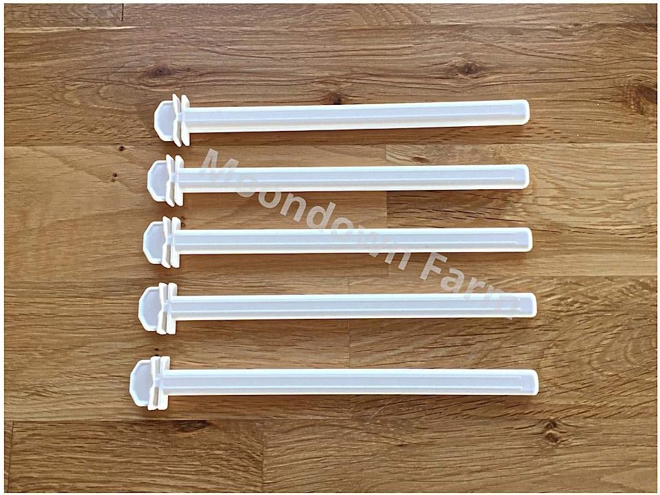 Bird Cage Perch Plastic 5 Pack 16.5cm Length for Finch, Canary, Budgie