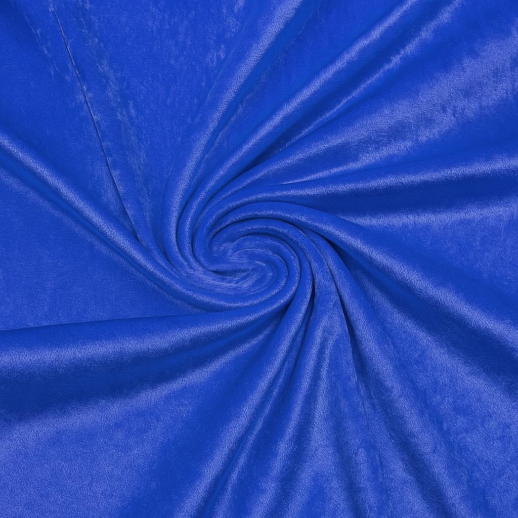 Royal Blue Crushed Velvet Fabric – 0.5 Metre Length x 150cm Wide – Soft Luxury Material for Upholstery, Dressmaking, Crafts & Décor