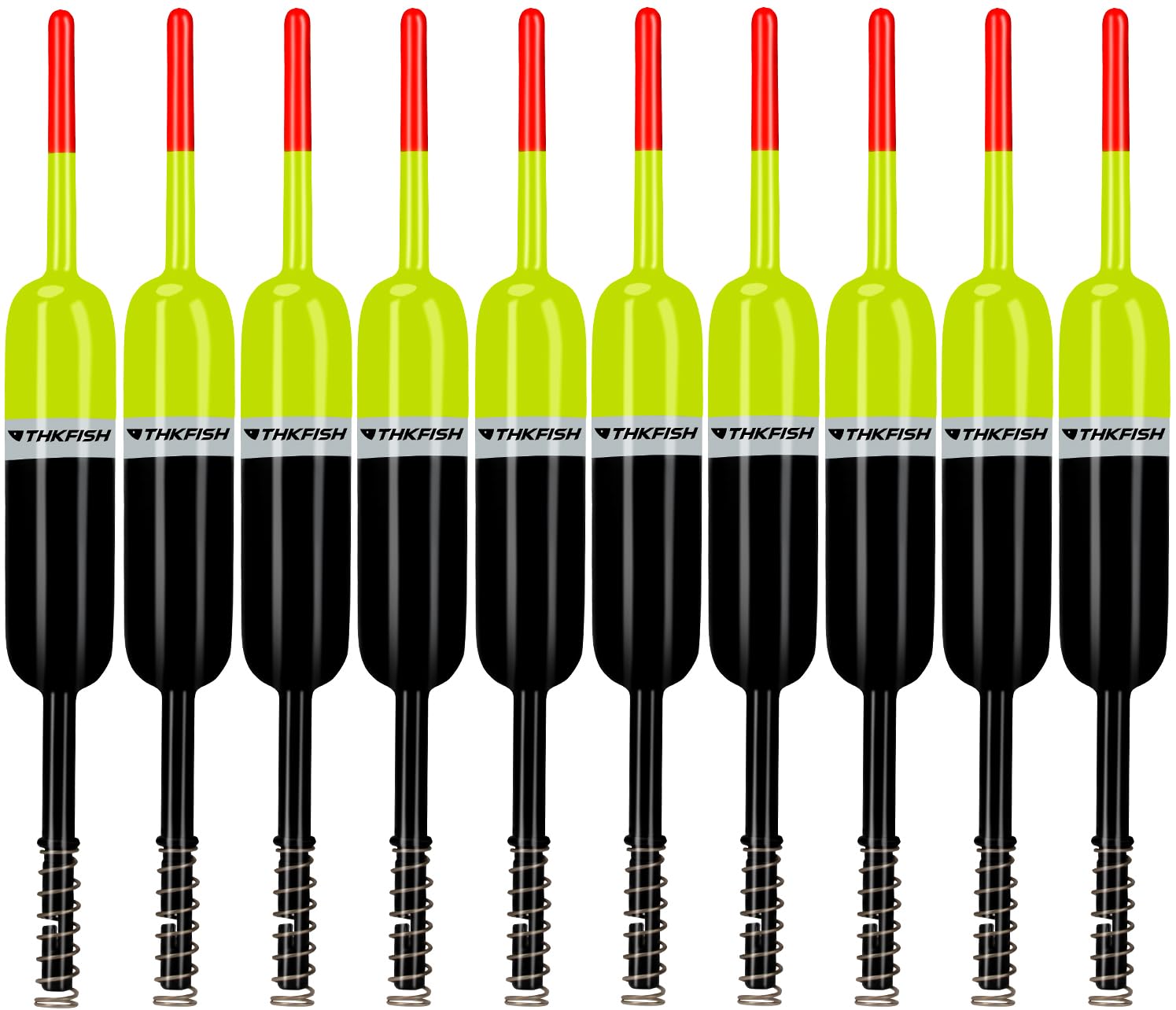 THKFISH Fishing Bobbers Fishing Floats and Bobbers Slip Bobbers for Fishing Balsa Floats Crappie Fishing Bobbers Fixed Bobber (1.5"X0.59"X5.4") (2.5"