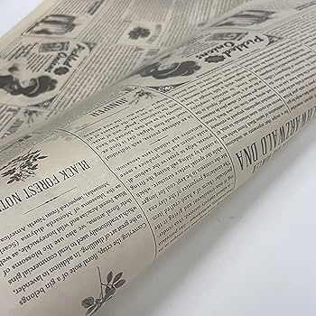 Amazon | 包装紙 英字新聞風 クラフト紙 おしゃれでかわいい