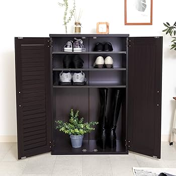 Amazon｜不二貿易 下駄箱 シューズボックス 4段 幅60×奥行34.5