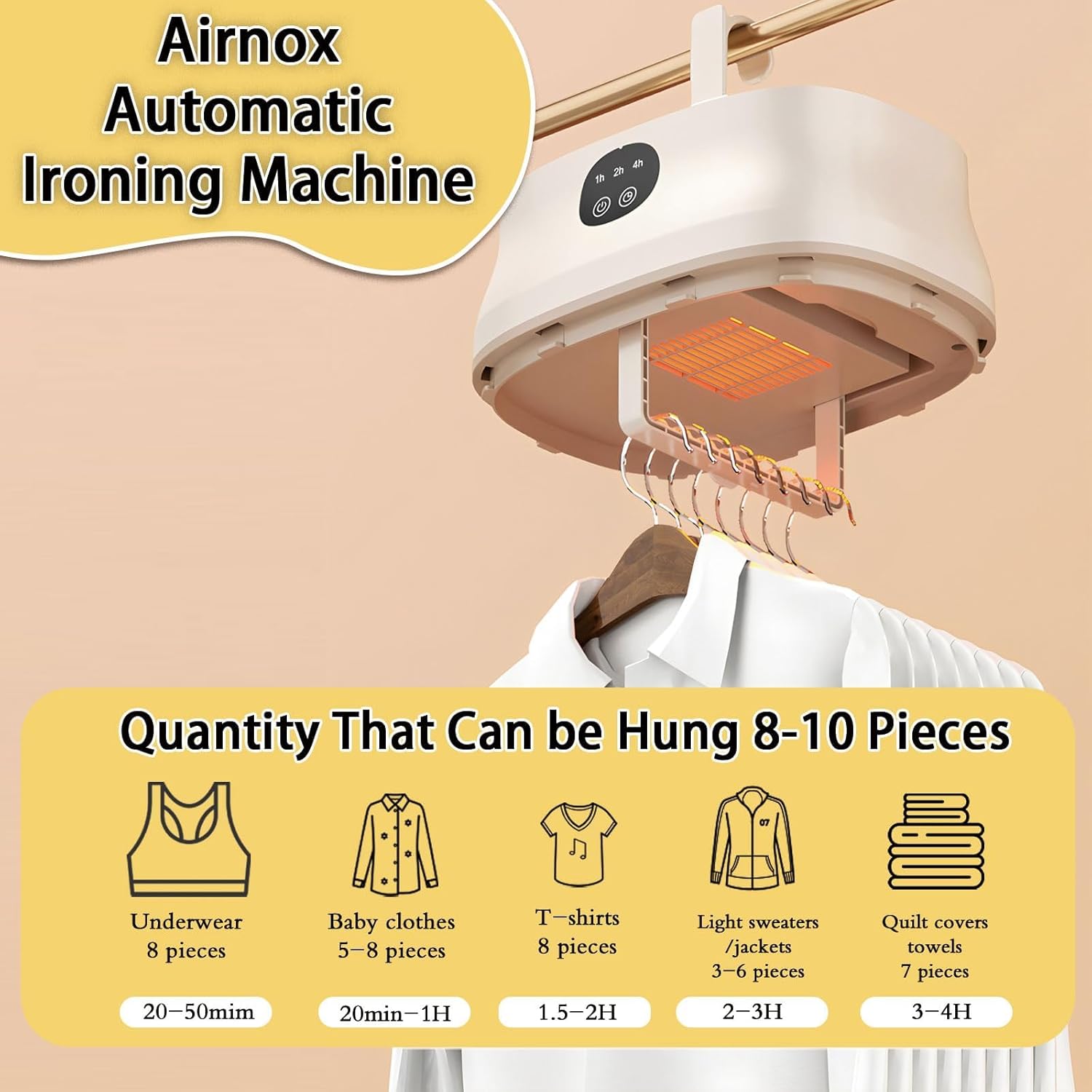 Portable Automatic Ironing Machine, Mini Compact Laundry Dryer,Laundry Dryers,with Timer Function & Dry Bag, Portable Clothes Dryers,for Travel, Apartment, RV