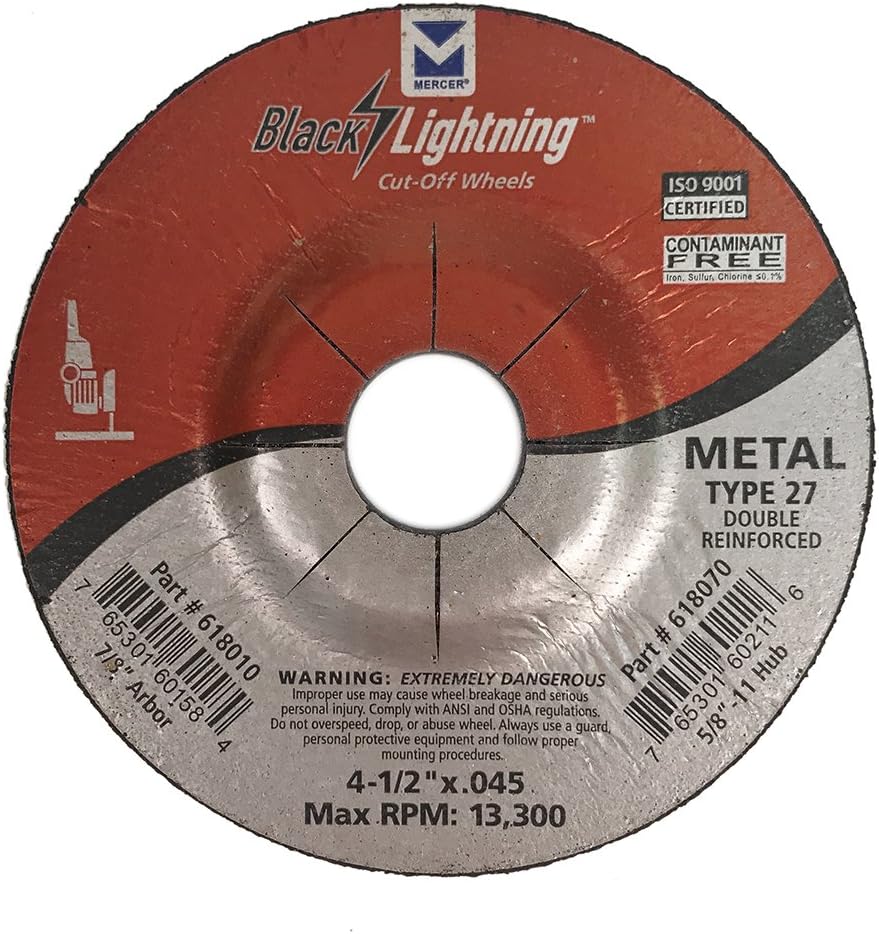 Mercer Industries 618010P Type 27 CutOff Wheel for Ferrous