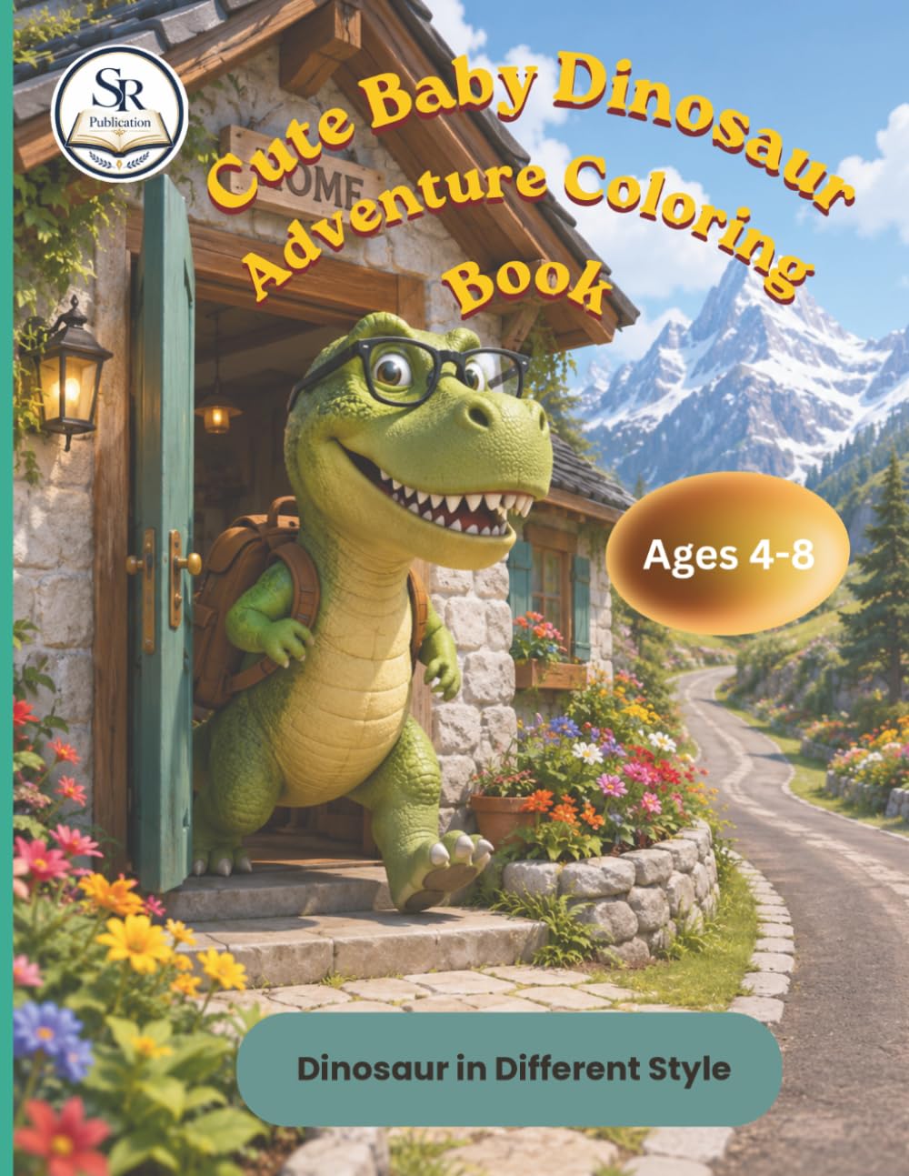 Cute Baby Dinosaur Adventures Coloring Book: Color Your Dinosaur Adventure