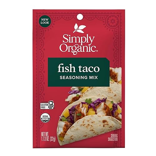 Simply Organic Mezcla de condimentos, tacos de pescado, 1.13 oz