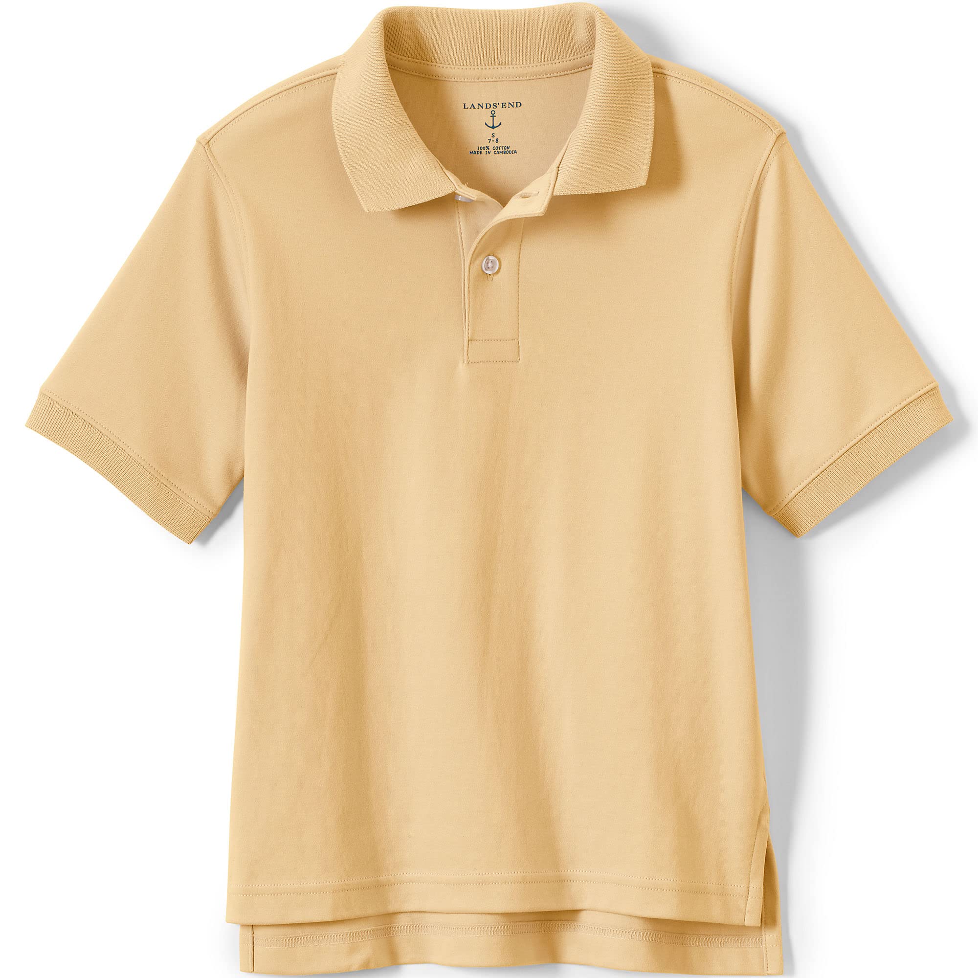Lands' End School Uniform Kids Short Sleeve Interlock Polo Shirt