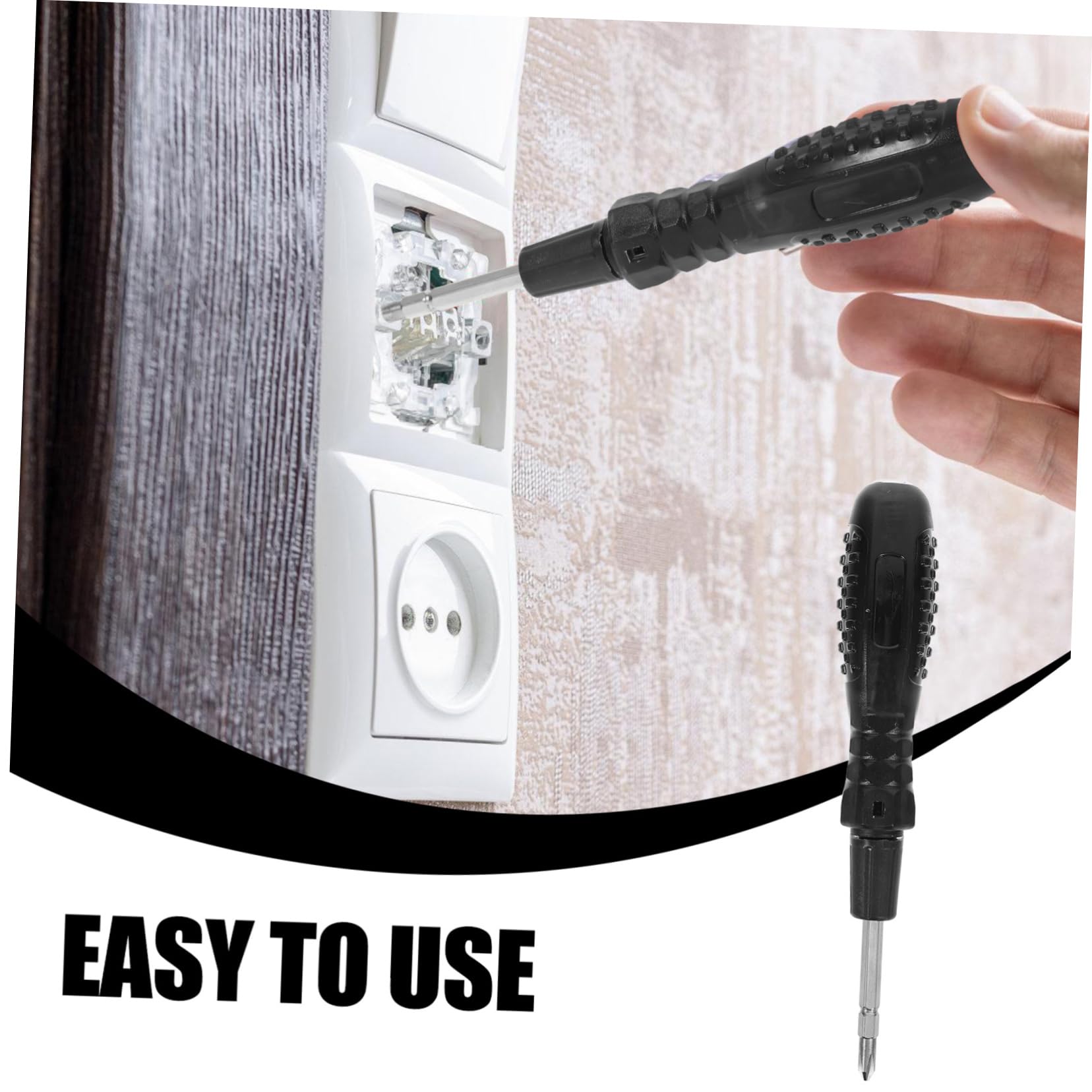 STOBAZA Voltage Tester Pen Electric Tester Compact Screwdriver Electrical Safety