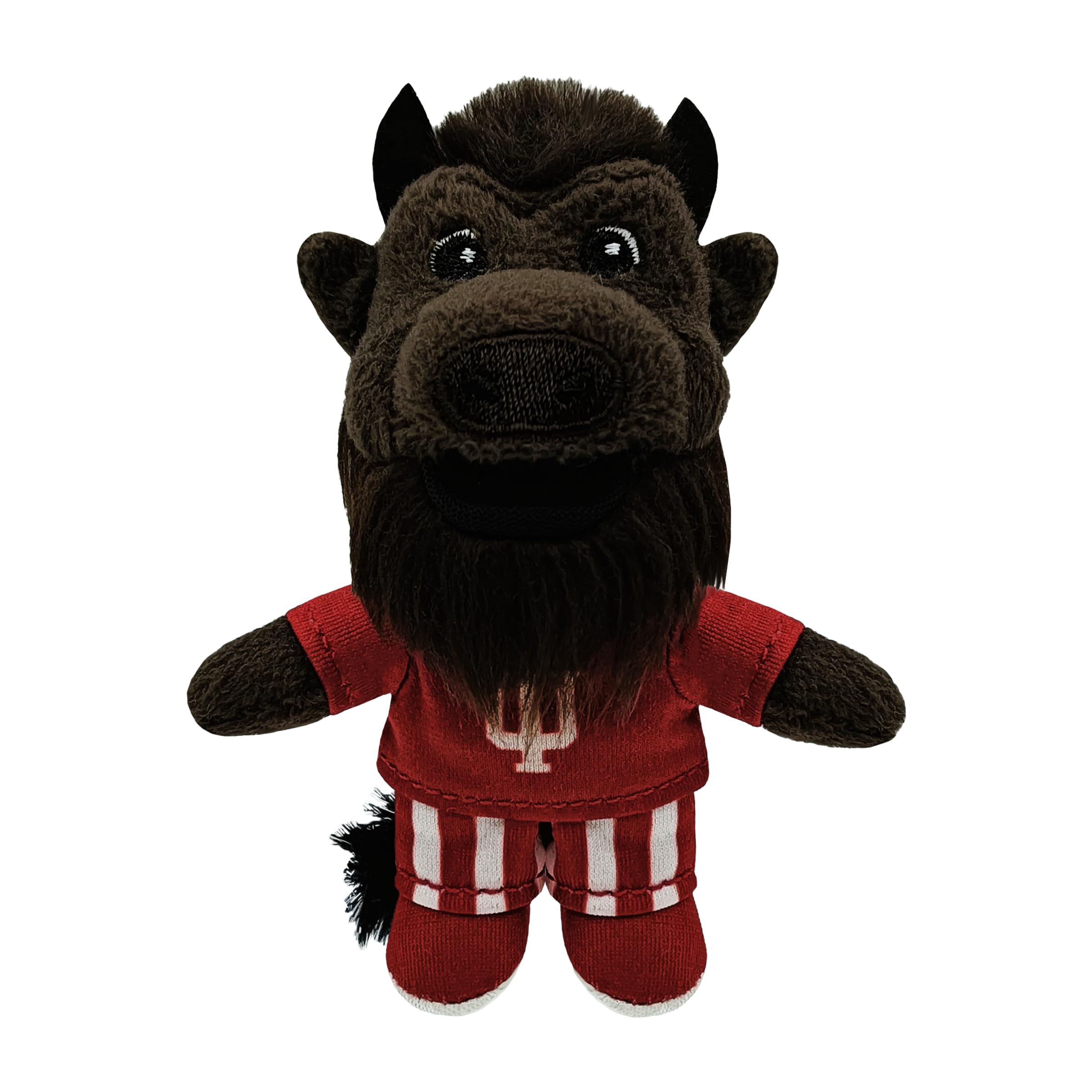 Bobbi-Dobbiez Attachable Plushie Indiana University Hoosiers Mini Bison Mascot – Attaches to Backpacks, Bags, Shoes, Water Bottles, and More, 4"
