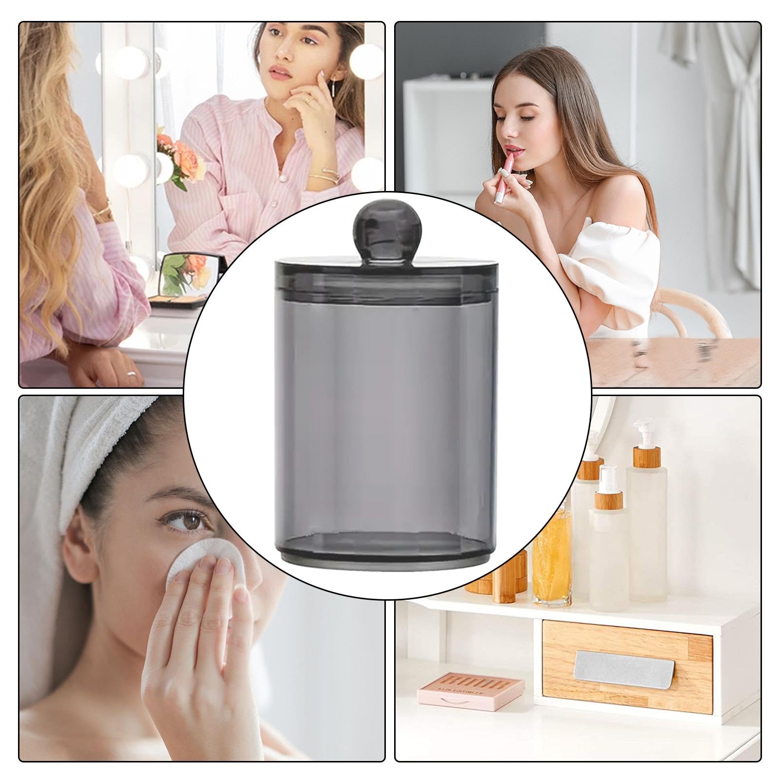 Porta Cotton Fioc Da Viaggio - Mini Contenitore Con Coperchio, Per Bagno O Toeletta, Compatto E Pratico - Foto 6