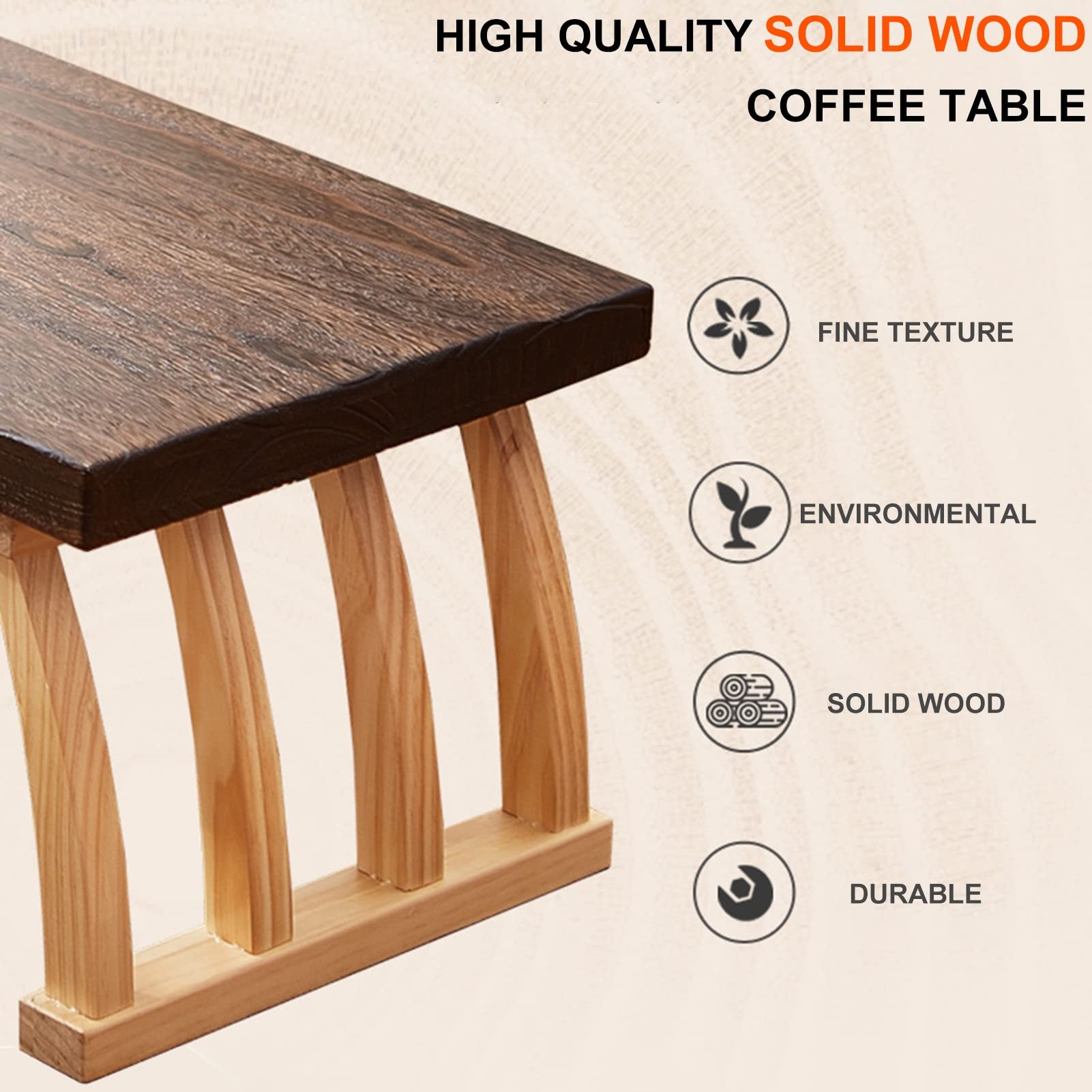Tavolino da caffè in Legno， Tavolo da Computer Portatile， Tavolo da Pavimento in Tatami per tè e caffè， mobili da Pavimento per Soggiorno，