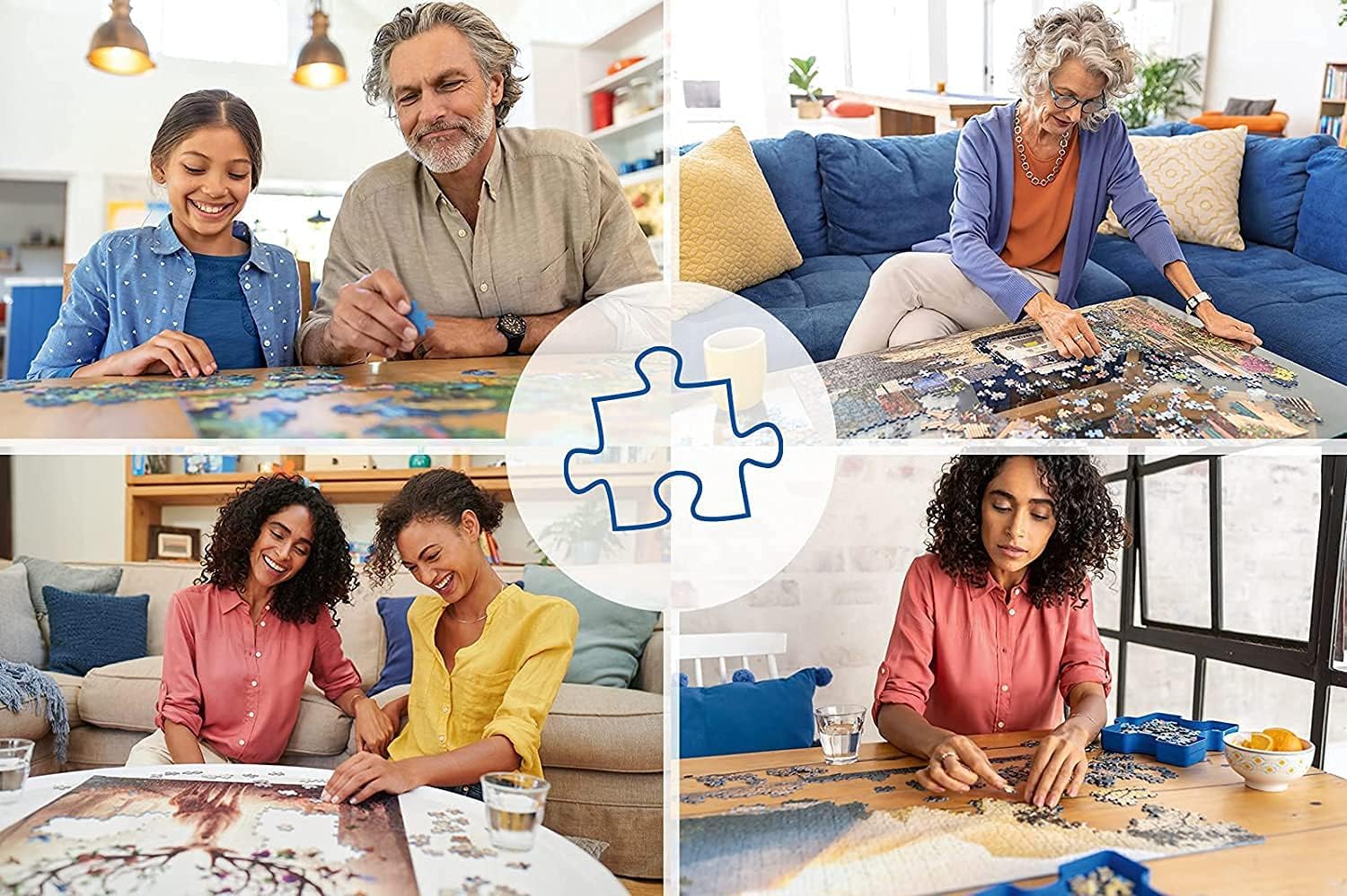 Ravensburger Happy Days N°8 Holidays – 4 Puzzles de 500 pièces pour Adultes et Enfants à partir de 10 Ans
