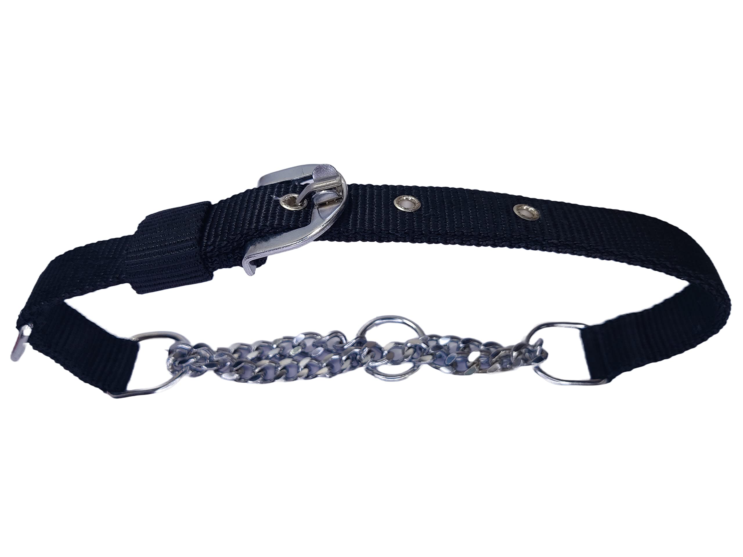 Chullbull Pet Products Nylon 1.5 Inch Half Chain Half Nylon Strong and Durable Martingale Choke Collar for Dogs,Suitable for Medium and Large Breed,1.5 Inch Wide Adjustable Collar. (B0BCL62QVH) Amazon Price History, Amazon Price Tracker
