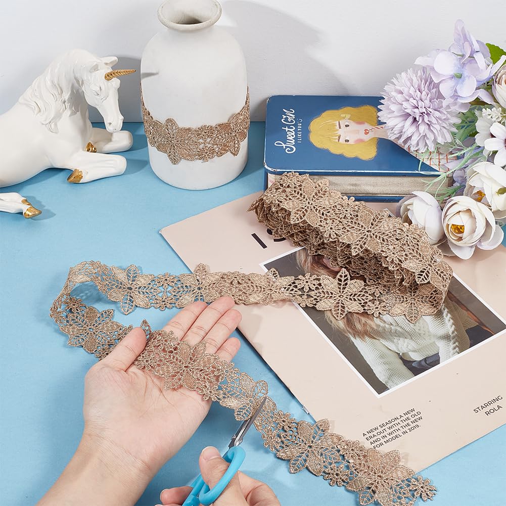 5 Yards Lace Trim Ribbon Lace Embroidered Edge DIY Sewing Craft Trimming - Foto 7