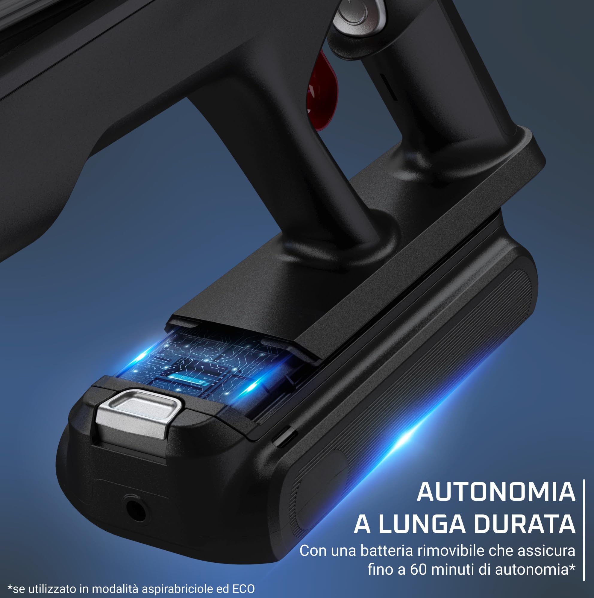 Rowenta X-Force Flex 12.60 Neo Complete, Aspirapolvere Senza Fili Potente con Due Spazzole per Pavimenti e Tappeti, Display, Autonomia Fino a 60 Minuti, 150 AirWatt, RH9L55