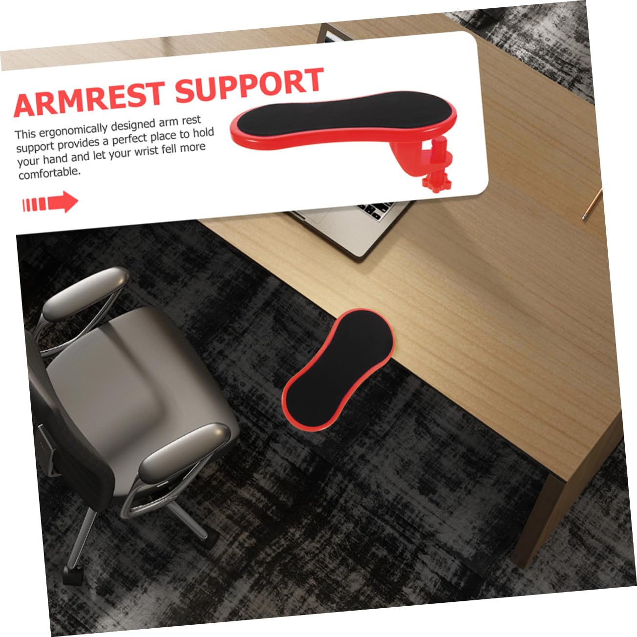 2 pezzi Supporto Poggiapolsi Ergonomico per Scrivania Estensore Tavolo e Tappetino Mouse in da Dolore Polso e Gomito per Ufficio e Casa