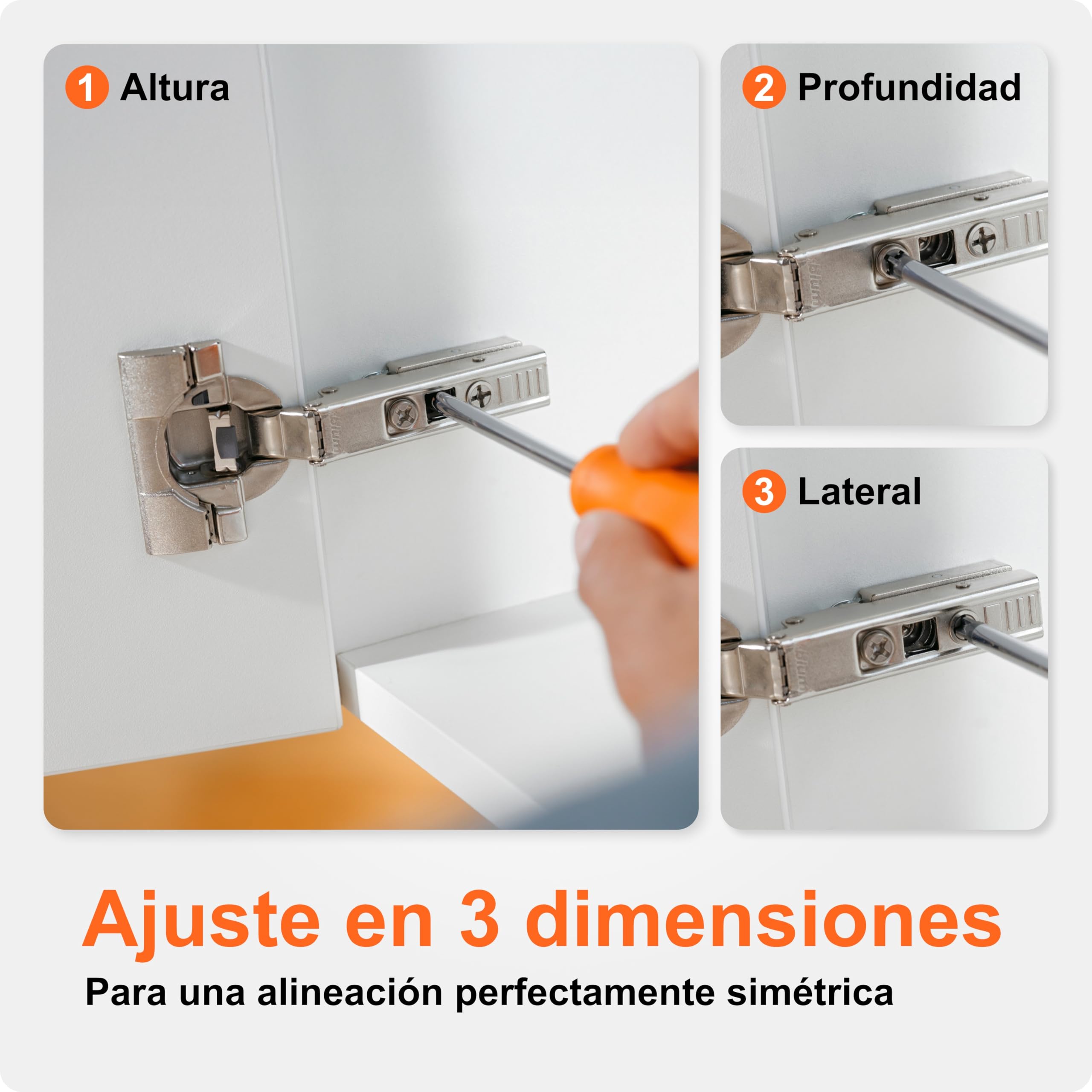 BLUM CLIP TOP BLUMOTION - Bisagra para muebles (2 unidades, 110°, recta, con muelle, tornillos, tope de esquina + placa de montaje en cruz excéntrica, acero, tornillos, distancia de 0 mm)