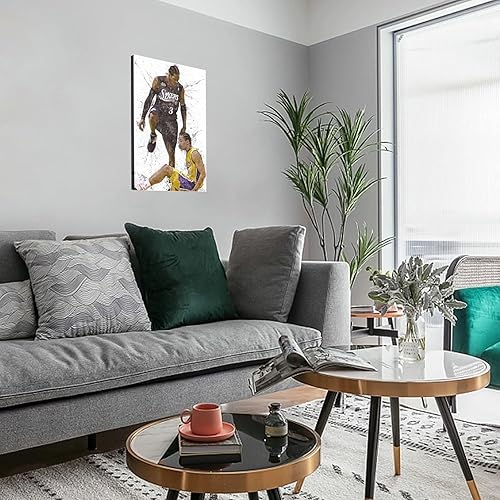 Miniatura 3 de FANCHUANG Allen Iverson - Póster para paredes, lienzo de baloncesto, estilo de marco, 12 x 18 pulgadas (11.8 x 17.7 in)