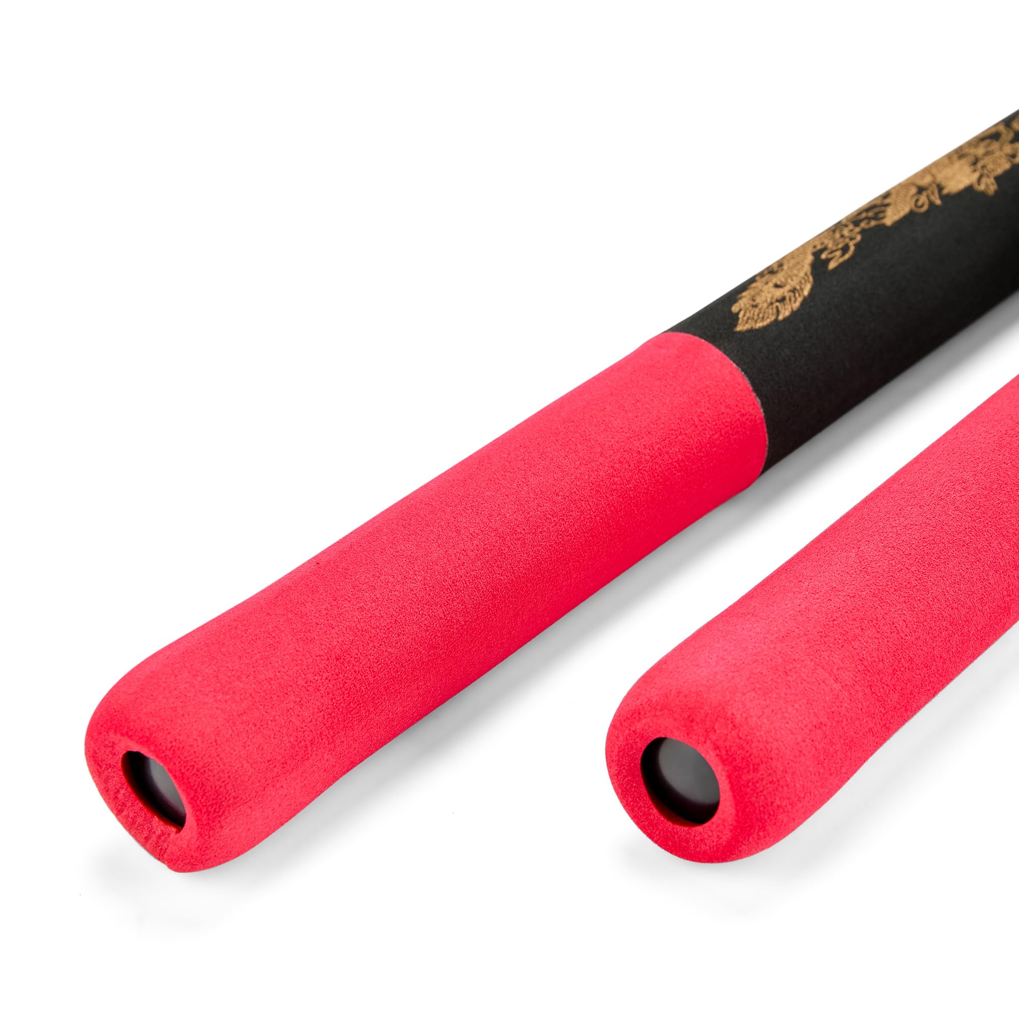 Playwell Nunchakus de Espuma con Cadena - Medio Negro/Medio Red Dragon