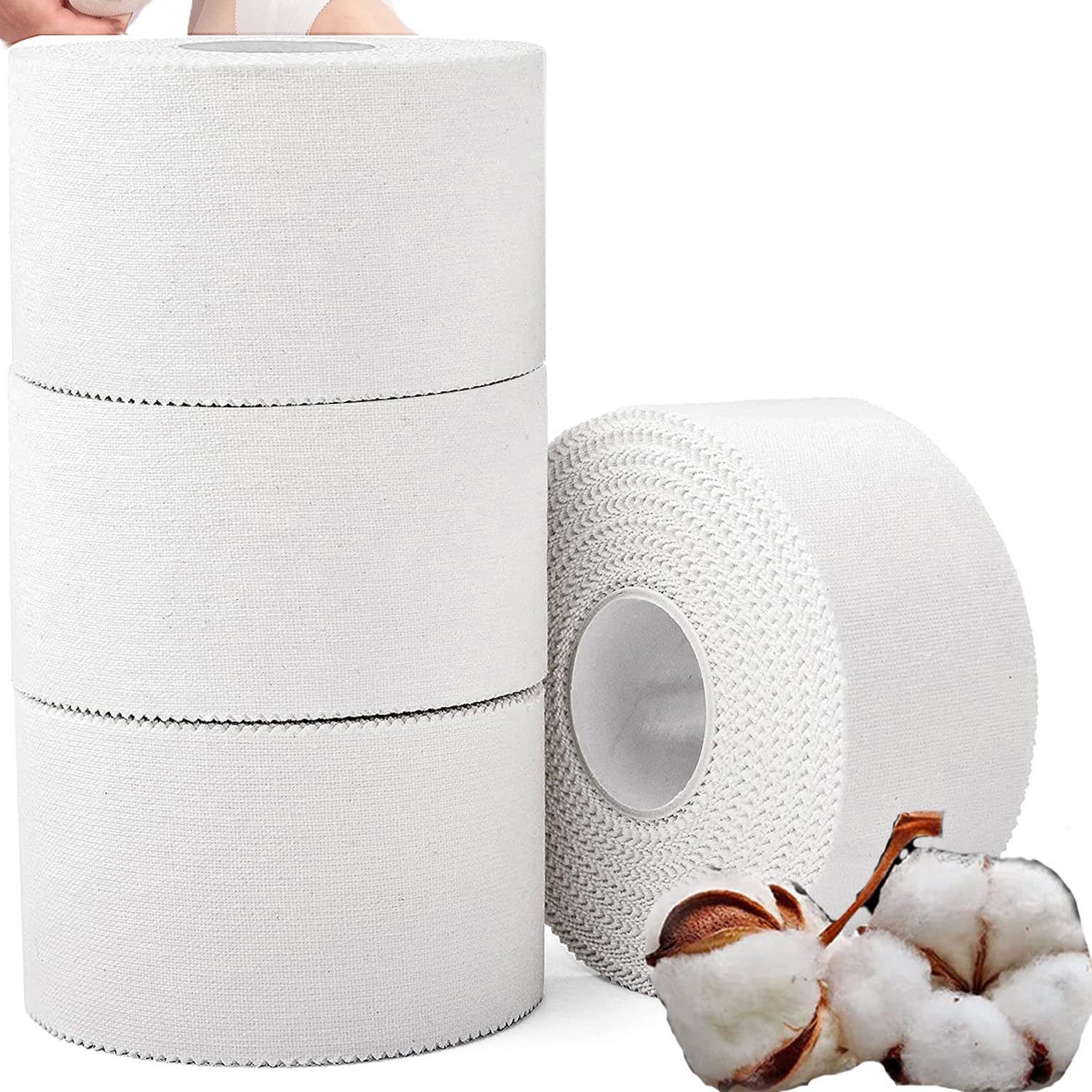 Howies White Athletic Tape 4 Pack - 15yd X 2 Inch, Pro Grade For Fingers, Ankles, Wrist - View #5