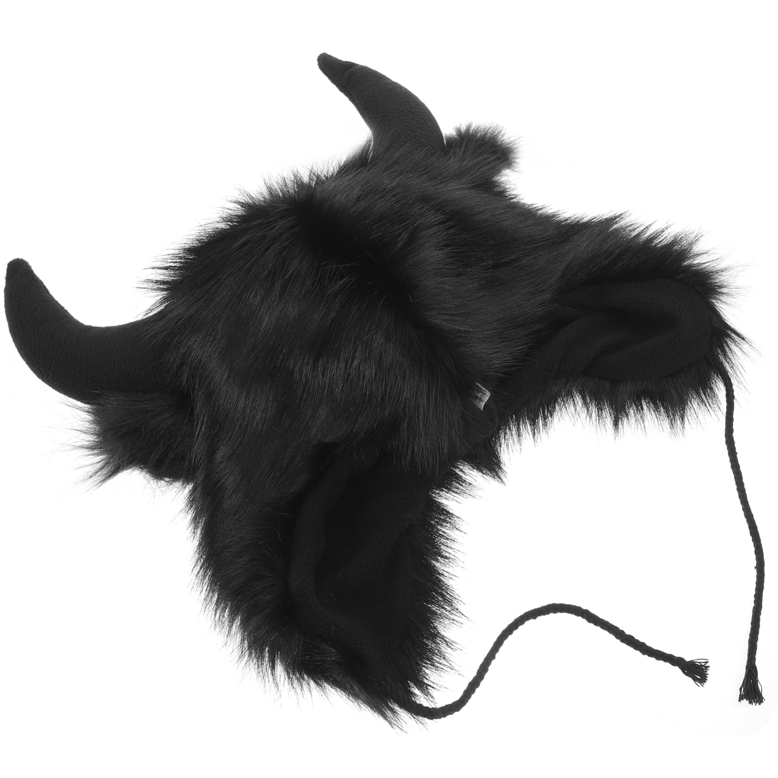 Beavorty Tapa Del Oído De Bocina Fiesta Sombrero De La Novedad Sombrero De Animal Multifuncional Sombrero De Animales Salvajes Sombreros Para Adultos Disfraz Negro Felpa