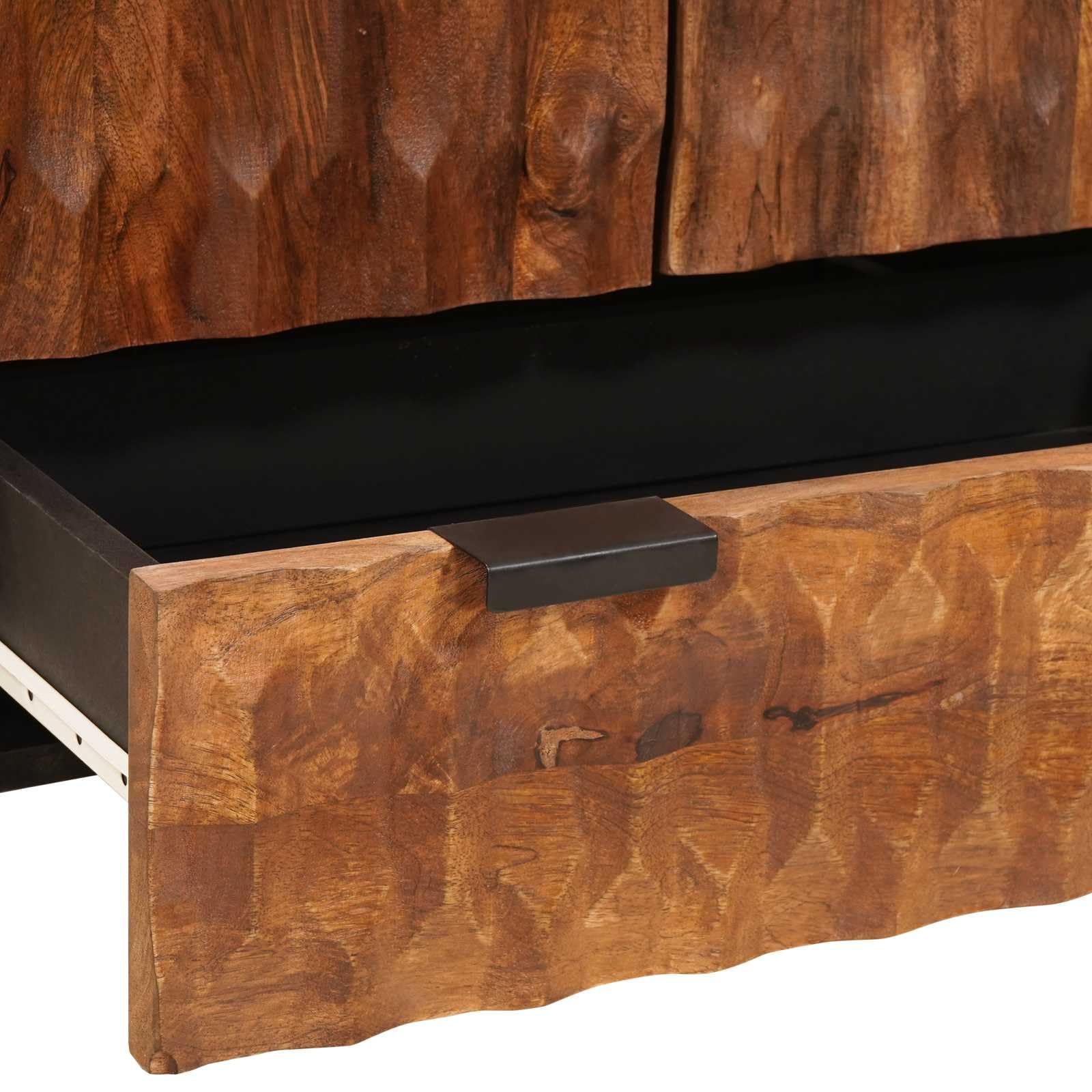 vidaXL Highboard mit Tür Akazienbraune Oberfläche 60 x 33 x 100 cm