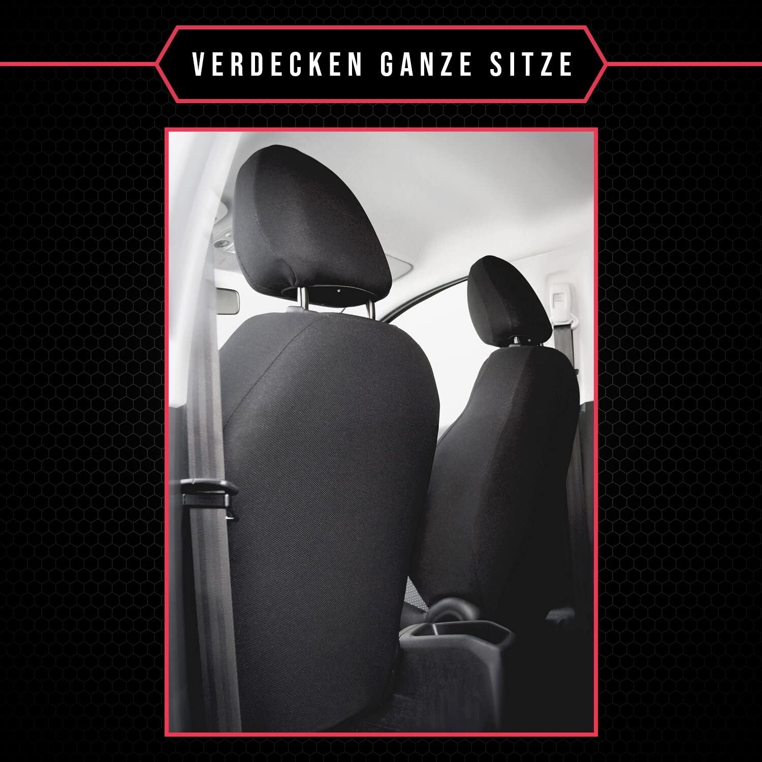 3er Set Autositzbezüge PKW universal | Auto Sitzbezüge Kunstleder Beige für Airbag geeignet | für Vordersitze und Rückbank | 1+1 Autositze vorne und 1 Sitzbank hinten teilbar Reißverschlüsse