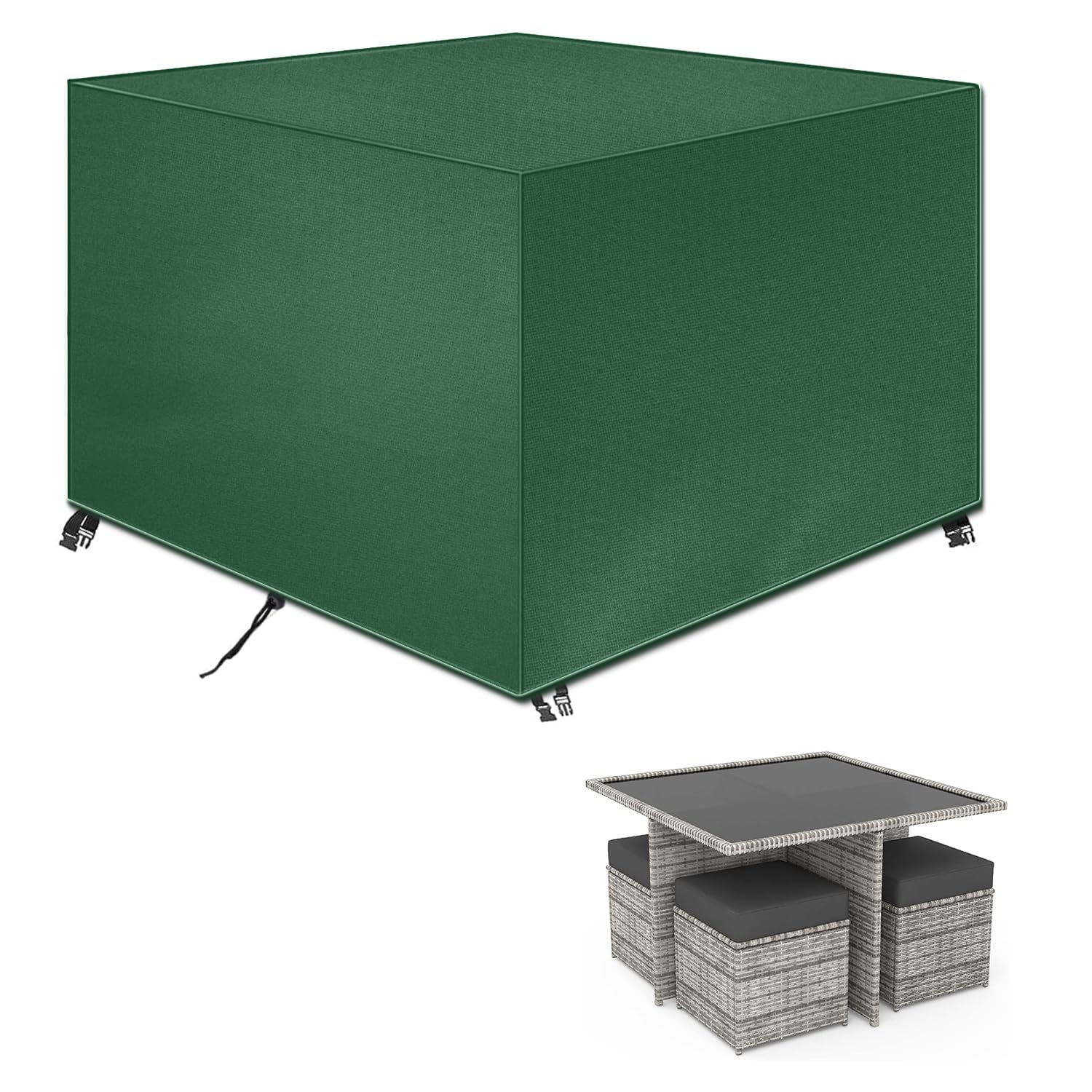 Copertura Impermeabile Per Mobili Giardino 180x160x75 Cm - Tessuto Oxford 420D, Beige