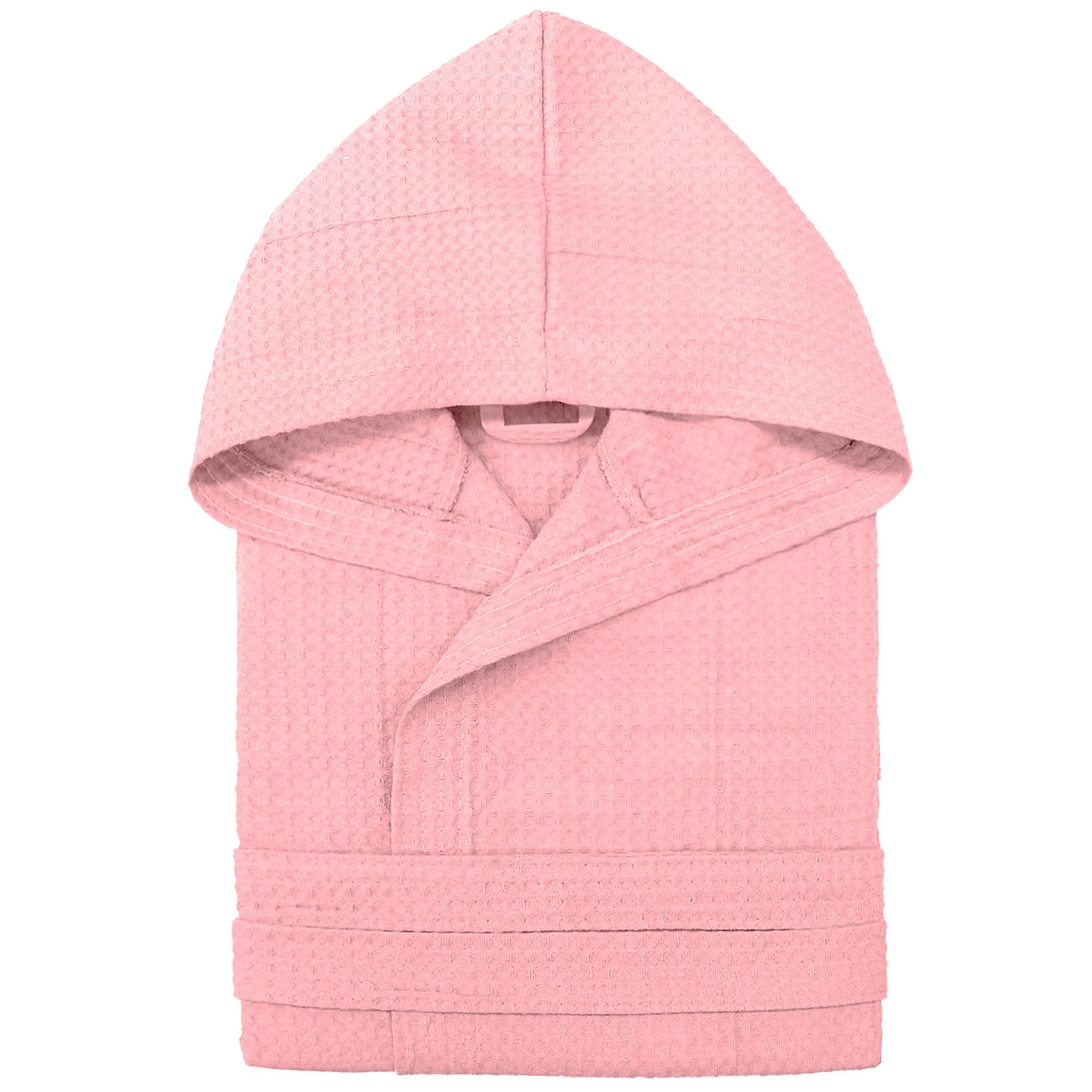 Accappatoio Nido d’Ape Unisex Uomo Donna in cotone con Cappuccio, Tasche e Cintura – Leggero, Assorbente, Traspirante – Ideale per Casa, SPA, Piscina, Palestra e Viaggi