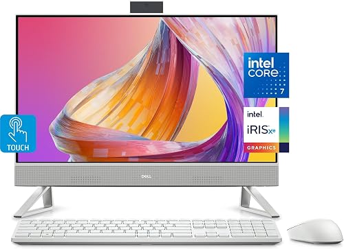 Dell All-in-One 24' FHD (1920 x 1080) Touchscreen Desktop, Intel Core 7 150U 10 Cores, 16GB RAM, 512GB SSD, Keyboard & M