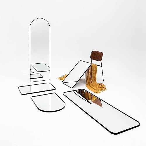 Miniatura 7 de Minuover Espejo redondo negro, espejo redondo de 30 pulgadas con marco de metal, espejos circulares para pared, dormitorio, tocador, sala de estar,