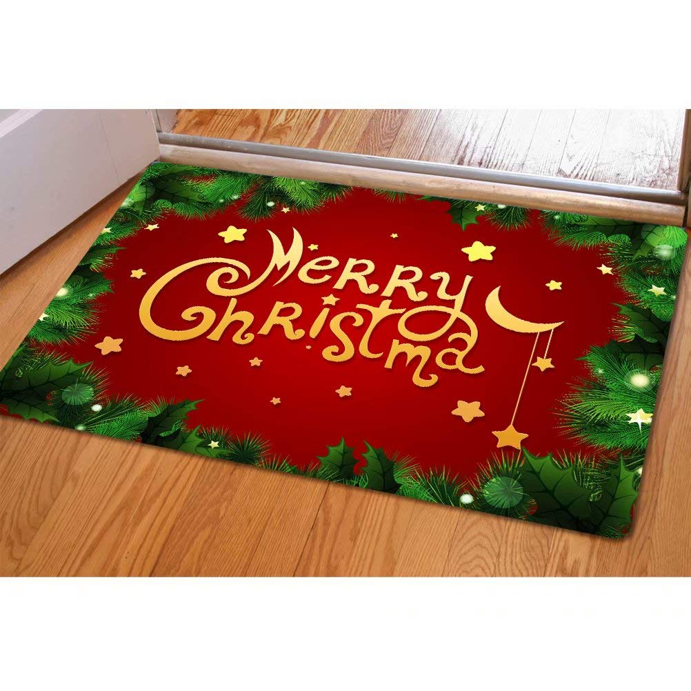 chaqlin Christmas Doormat Decoration Home Door Floor Mat Non-slip Absorbent Bathroom Door Mat Bedroom Rug Kitchen Mat โ image 1