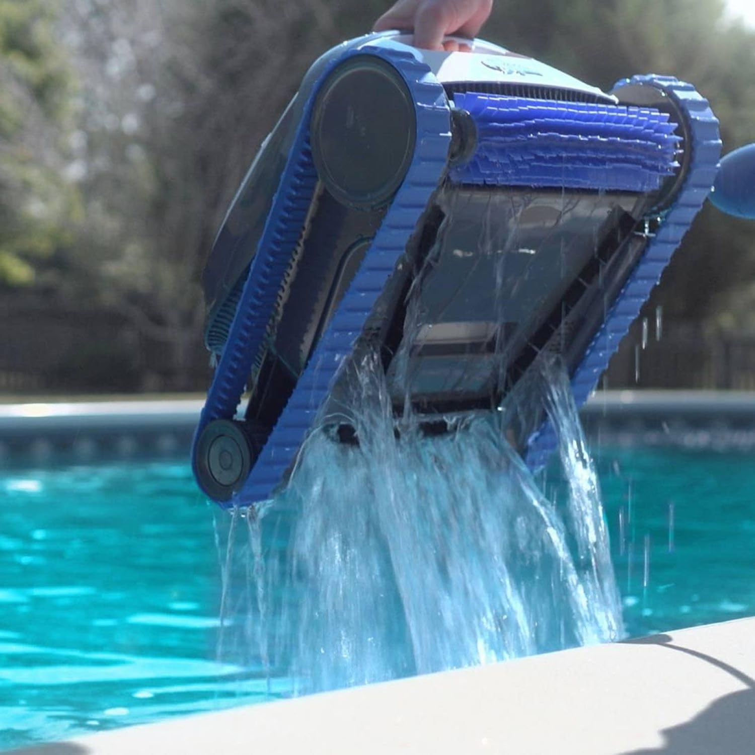 Dolphin S100 Robot Piscine Nettoyage des Parois, Aspirateur Piscine avec Système de Filtration Fine et Ultra Fine, Navigation Intelligente, pour Piscine Hors-Sol Jusqu’à 10 m