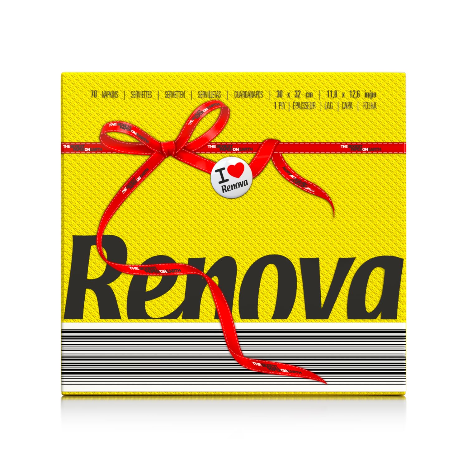Renova Servilletas De Papel Amarillas - 70 Servilletas, 30 x 32 cm