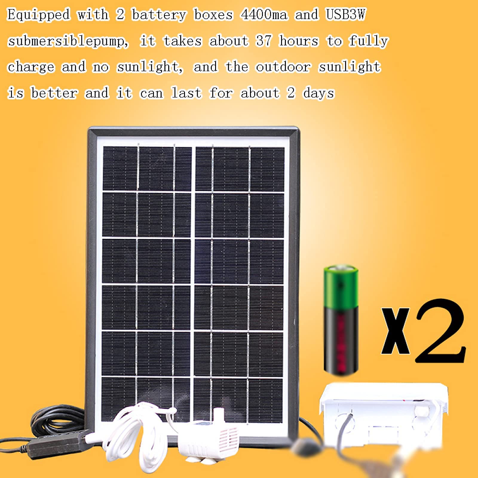 FELEA Solarna fontanna wodna do ogrodu, zasilana energią słoneczną, bambusowa rura, dekoracja płynącej wody, pompka, krajobraz bez wtyczki, krajobraz, rzemiosło kamienne