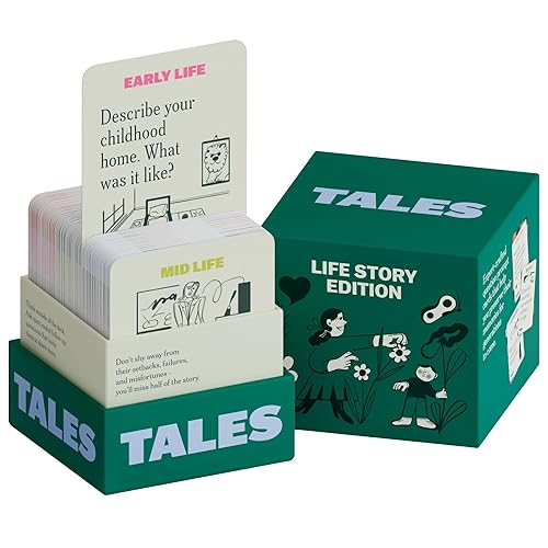 TALES 150 Life Story Interview Kit, Conversation Cards, for Grandparents,