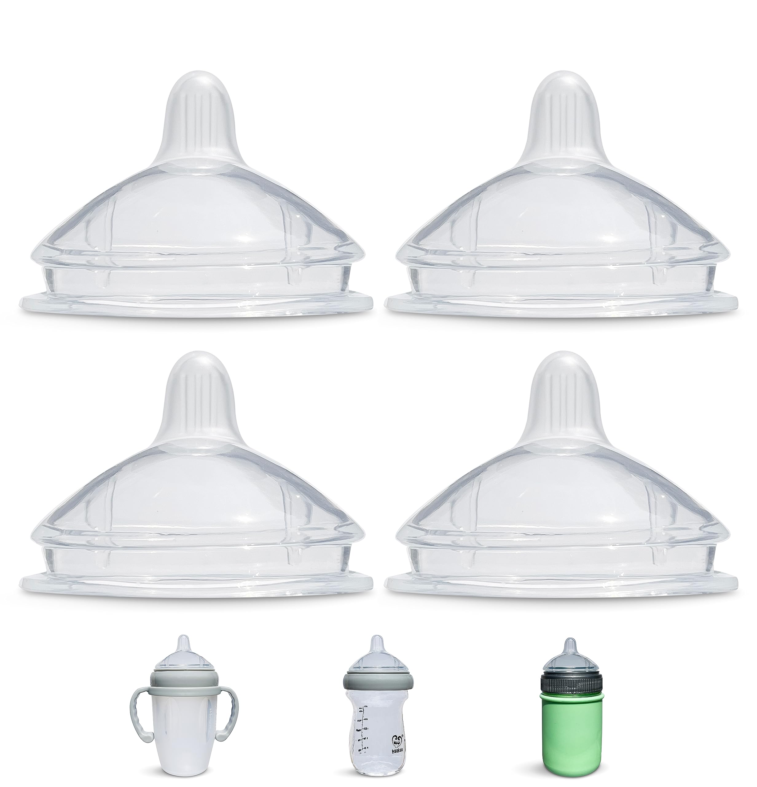 Comotomo Bottles Straw Sippy Cup Transitional Nipple Kit For