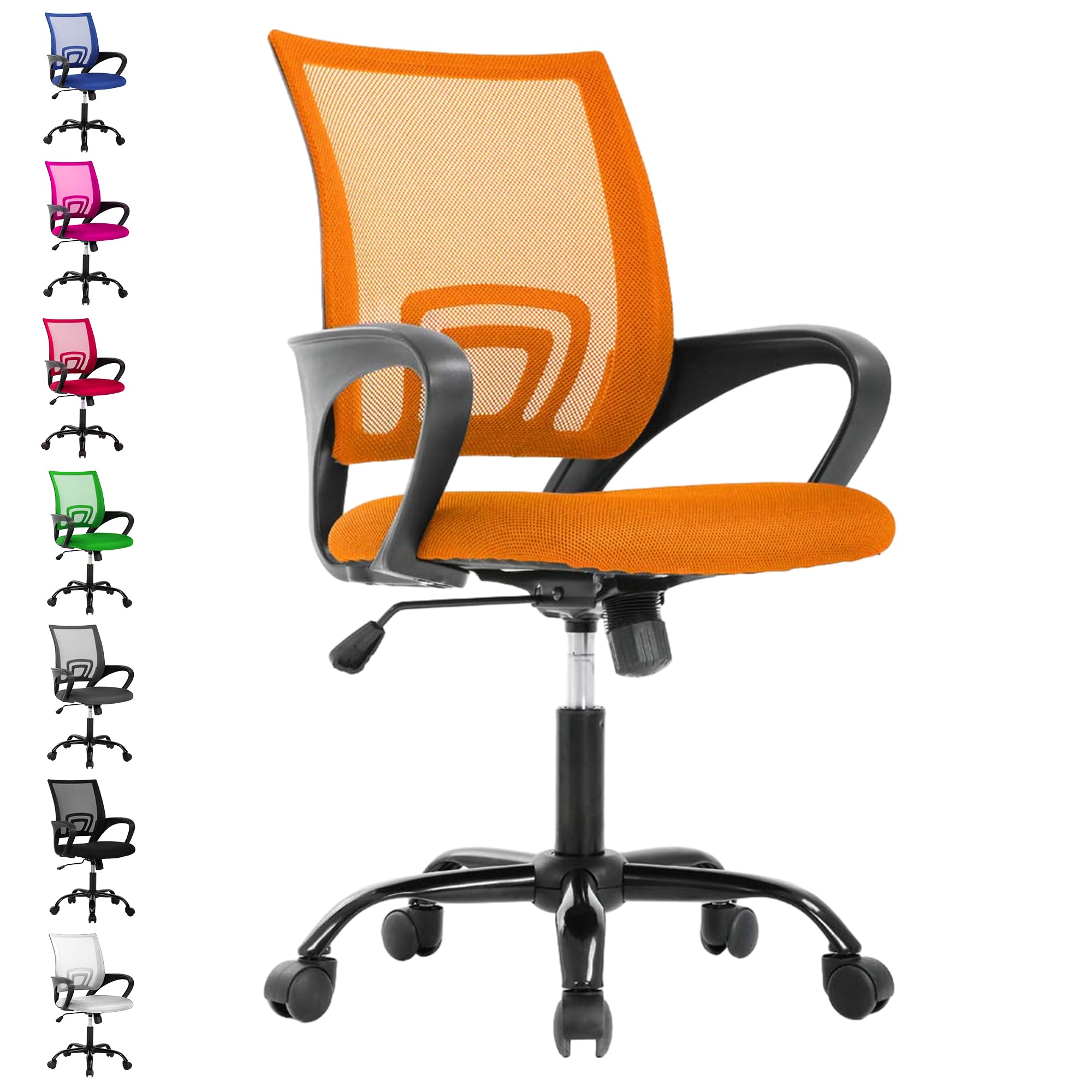 Office Chair, Adjustable Computer Chair with Lumbar Support, Office Desk Chair with Breathable Mesh Backrest, Home Office Desk Chairs for Student,