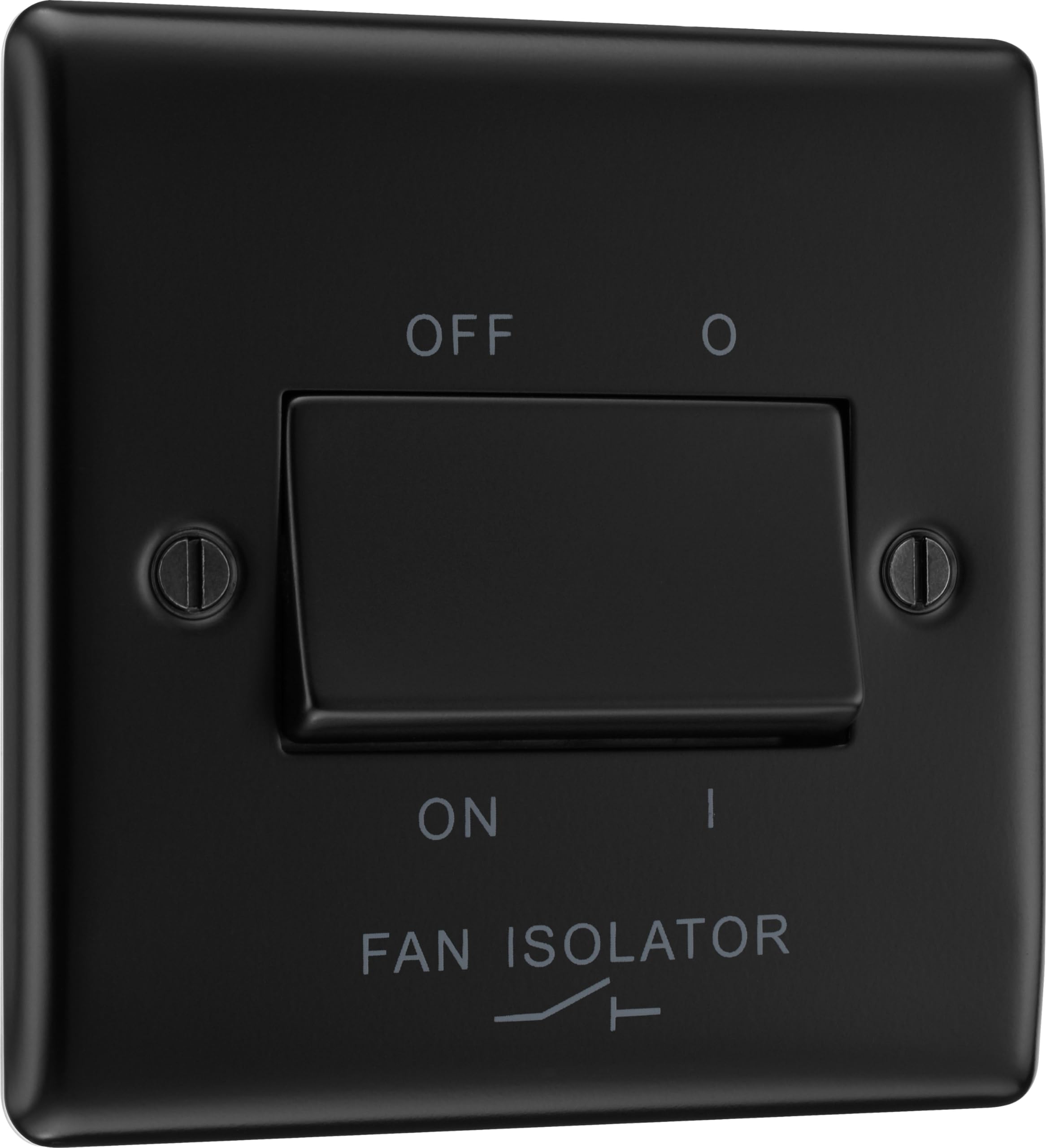 British General Matt Black Bg Electrical 3-Pole Fan Isolator Switch