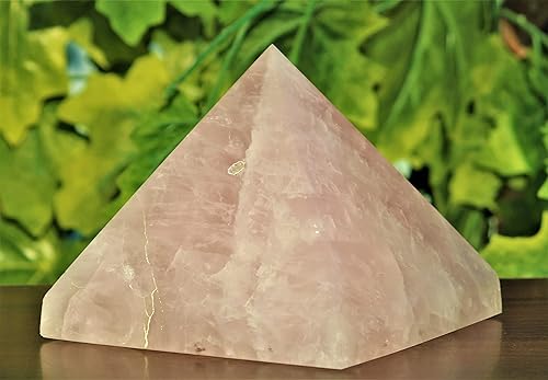 Miniatura 7 de Piedra metafísica curativa de cristal rosa natural pulido tallada pirámide de Egipto de gran tamaño 5512in meditación sagrada Feng Shui Aura piedra