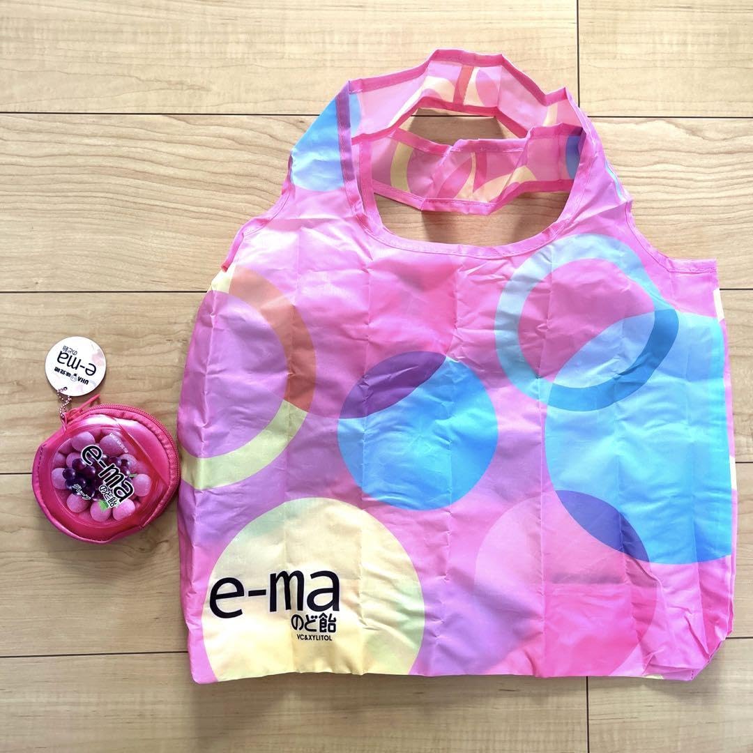 Amazon.co.jp: e-ma のど飴 グレープ エコバッグ ポーチ セット  