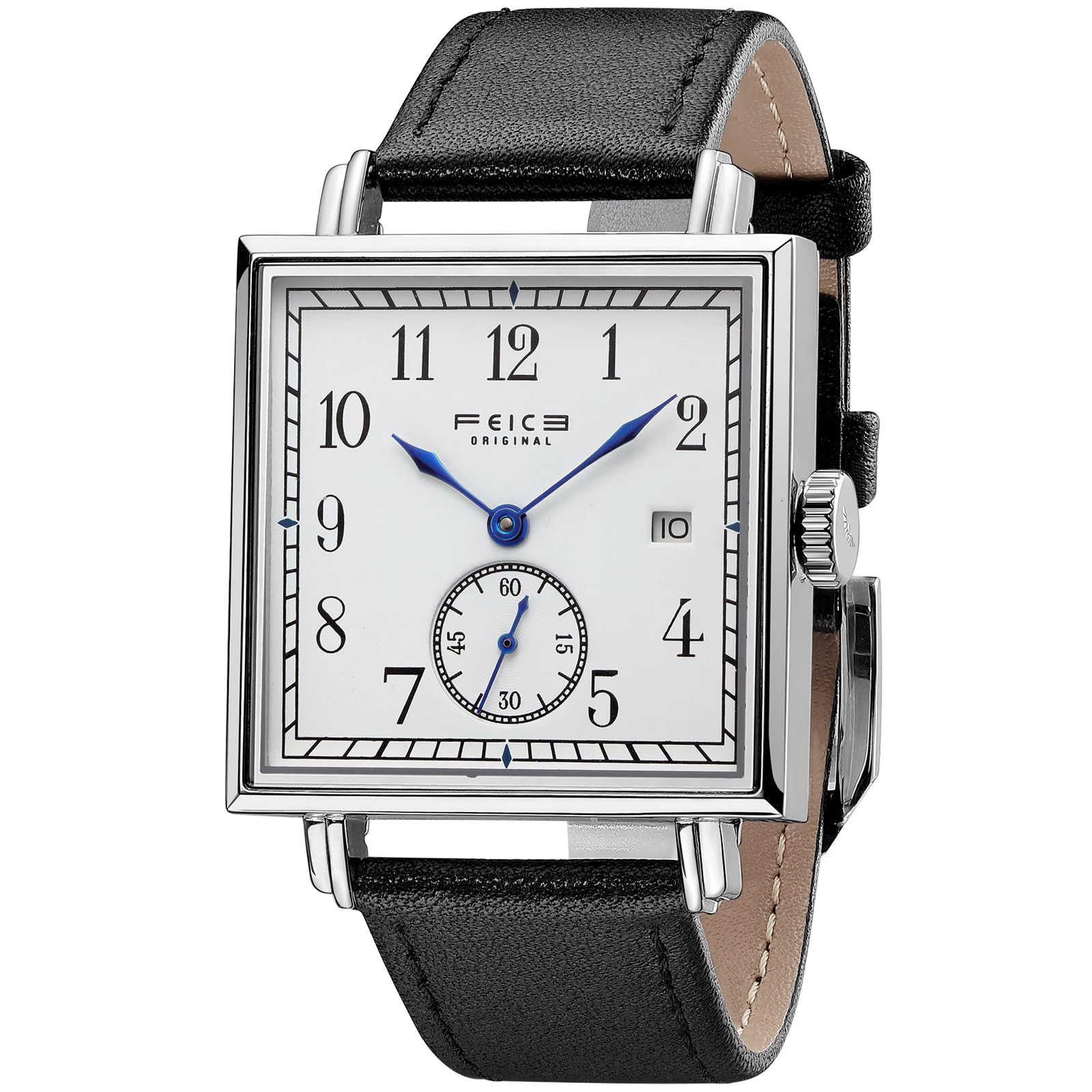FM311 YBH Men’s Square Watch Minimalistic Automatic Mechanical Watch Waterproof Wristwatch with Sapphire Crystal Leather Straps for Women Unisex-image-36