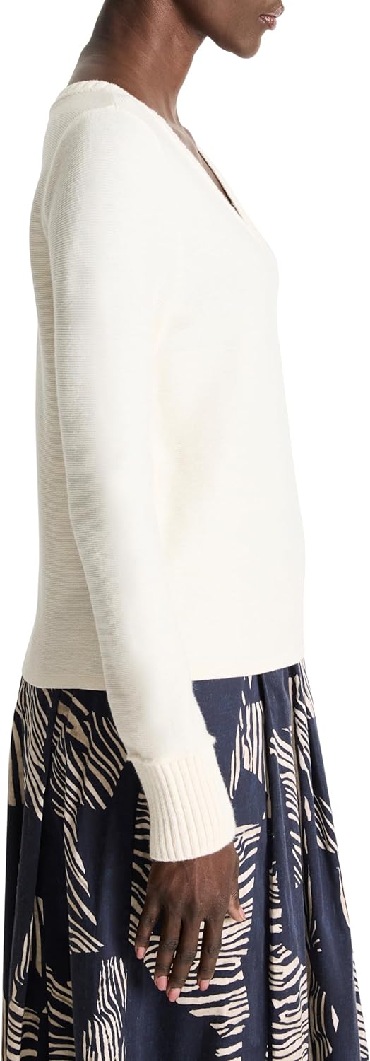 NIC+Zoe Womens Baby Garter V-Neck Sweater - Image 2