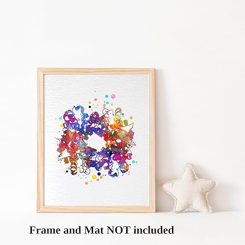 Miniatura 3 de Dignovel Studios 8 x 10 sin marco de hemoglobina de células rojas de la sangre proteína de arte médico ciencia hematología laboratorio clínica