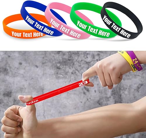 Miniatura 5 de Pulsera de goma grabada personalizada a granel, pulseras de silicona personalizadas para hombres, pulseras de silicona personalizadas para regalos