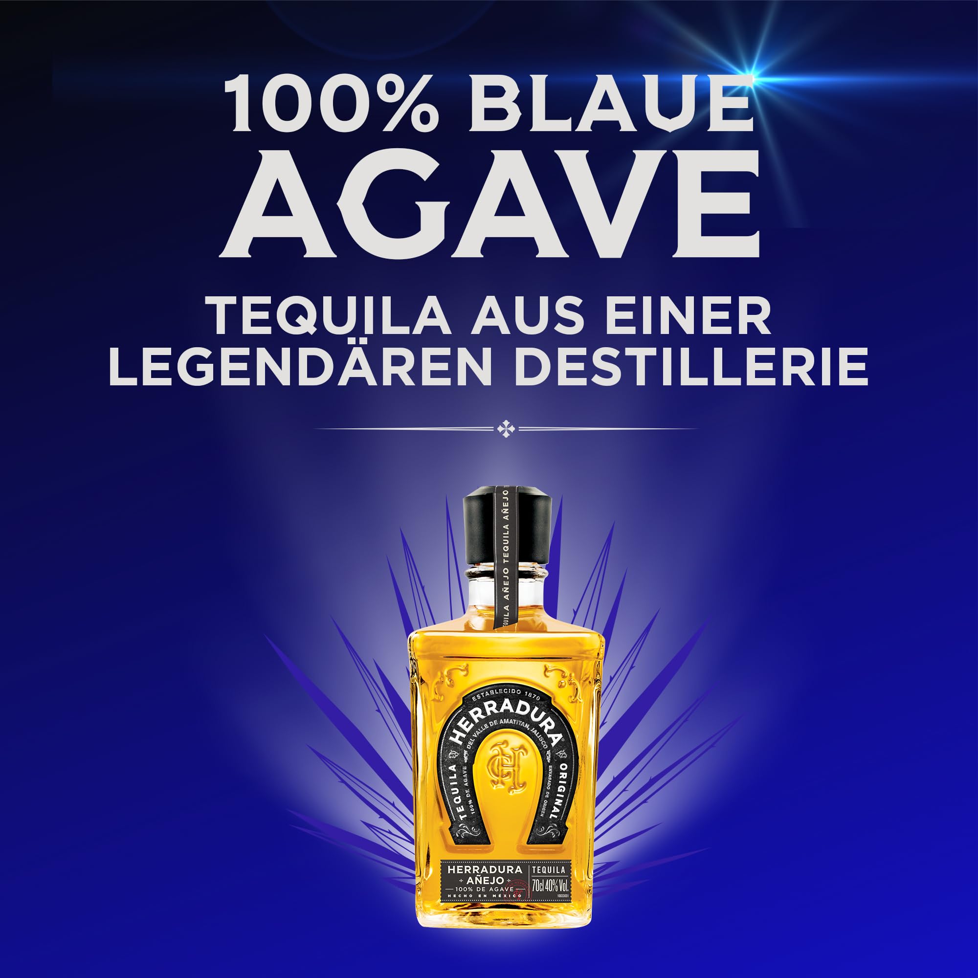 Tequila Herradura Anejo 100% Agave 40% Vol. 0.7 l 24 Monate Fassreife Amerikanische Weißeiche